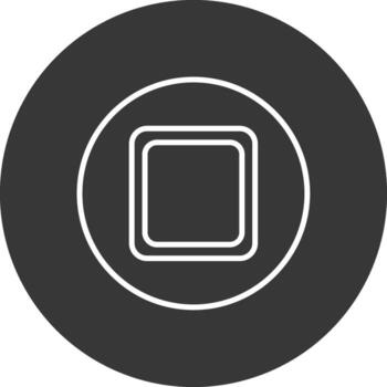 detener botón línea invertido icono diseño vector