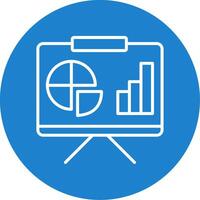 Presentation Board Multi Color Circle Icon vector