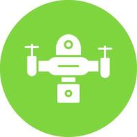 Drone Multi Color Circle Icon vector