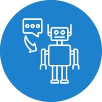 Robot Multi Color Circle Icon vector