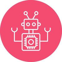 robot multi color circulo icono vector