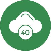 Cloud Multi Color Circle Icon vector