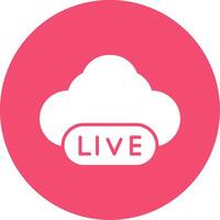 Cloud Multi Color Circle Icon vector