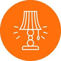 Lamp Multi Color Circle Icon vector