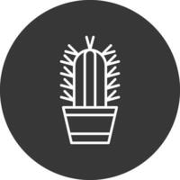 Succulent Line Inverted Icon Design vector