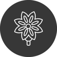 Anise Line Inverted Icon Design vector