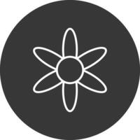 Amaryllis Line Inverted Icon Design vector