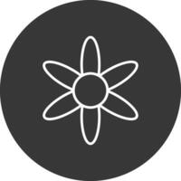 Amaryllis Line Inverted Icon Design vector