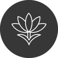Saffron Line Inverted Icon Design vector