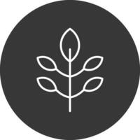 Plant Line Inverted Icon Design vector