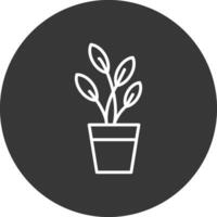 Dumb Cane Line Inverted Icon Design vector