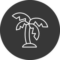 Palm Line Inverted Icon Design vector