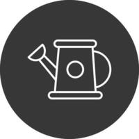 Watering Can Line Inverted Icon Design vector