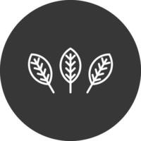 Croton Line Inverted Icon Design vector