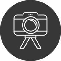 Camera Line Inverted Icon Design vector