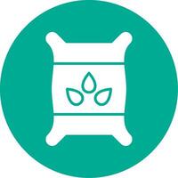 Seed Bag Multi Color Circle Icon vector