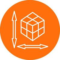 Rubik Multi Color Circle Icon vector