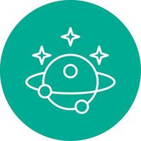 Astronomy Multi Color Circle Icon vector