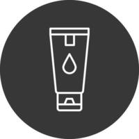 Hand Cream Line Inverted Icon Design vector