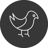 Bird Line Inverted Icon Design vector