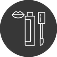 Lip Gloss Line Inverted Icon Design vector