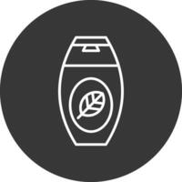 champú línea invertido icono diseño vector