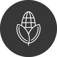 Corn Line Inverted Icon Design vector