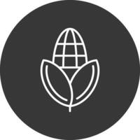 Corn Line Inverted Icon Design vector