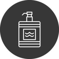 After Shave Line Inverted Icon Design vector