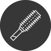 Hairbrush Line Inverted Icon Design vector