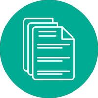 Documents Multi Color Circle Icon vector