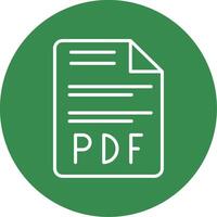 Pdf Multi Color Circle Icon vector