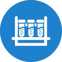 Test Tubes Multi Color Circle Icon vector