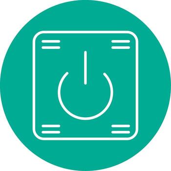 poder botón multi color circulo icono vector