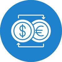 Currency Exchnage Multi Color Circle Icon vector