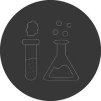 Test Tubes Line Inverted Icon Design vector