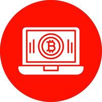 Bitcoin Mining Multi Color Circle Icon vector
