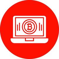 Bitcoin Mining Multi Color Circle Icon vector