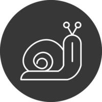 caracol línea invertido icono diseño vector