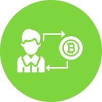 Bitcoin Trading Multi Color Circle Icon vector