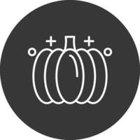 Pumpkin Line Inverted Icon Design vector