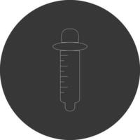 Pipette Line Inverted Icon Design vector