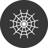 Spider Web Line Inverted Icon Design vector