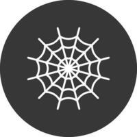 Spider Web Line Inverted Icon Design vector