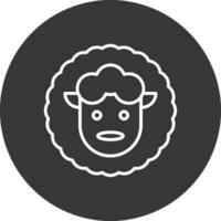 Sheep Line Inverted Icon Design vector