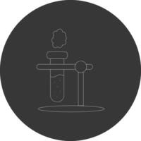 Test Tube Line Inverted Icon Design vector