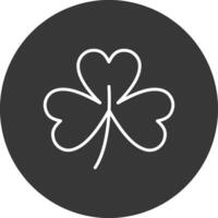 Clover Line Inverted Icon Design vector