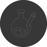 Pipette Line Inverted Icon Design vector