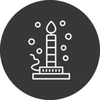 Bunsen Burner Line Inverted Icon Design vector