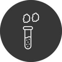 Test Tube Line Inverted Icon Design vector